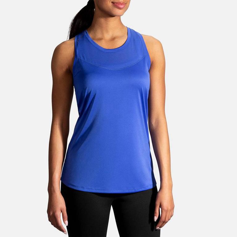 Brooks Stealth Womens Running Tank Top - Blue - Indonesia (ORBP-89645)